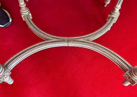 Image 1 of Louis Seize seating group: sofa, 4 chairs, table