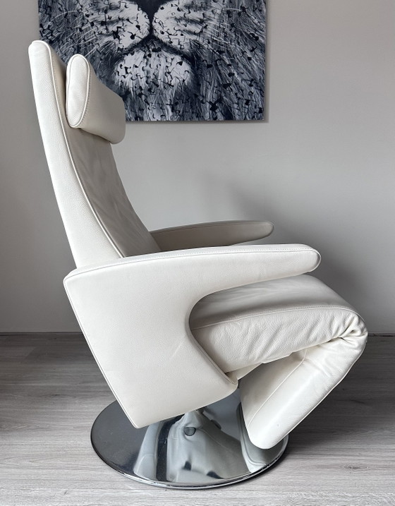 FSM Smile Design Relaxfauteuil – Verstelbare relaxstoel, Chrome, Leather (photo 5 of 8)