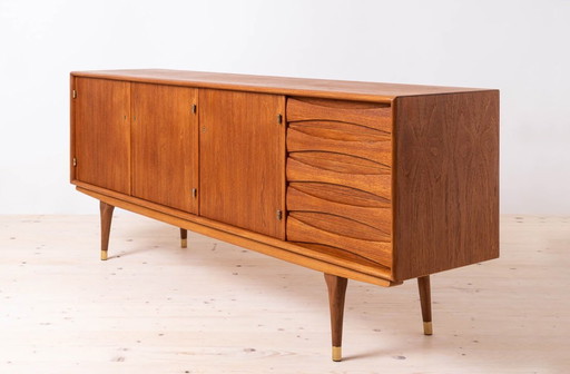 Sven Andersen Teakhouten Dressoir, Tijdloze Scandinavische & MidCentury Moderne Elegantie, Jaren 50
