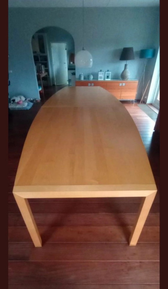 Image 1 of Very large maple design dining conference table solid 425 cm.