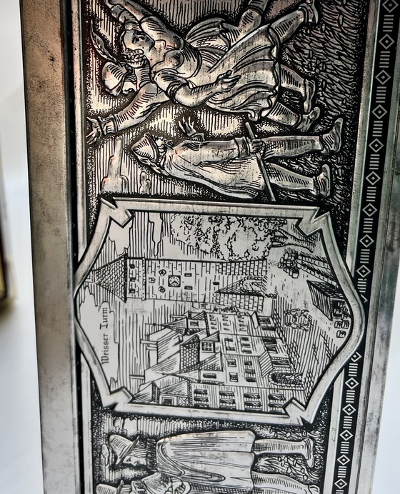 Image 1 of Juego de 6 latas de pan de jengibre nostálgicas – Lebkuchen Schmidt & Wicklein, Nuremberg, ca. 1950-1970