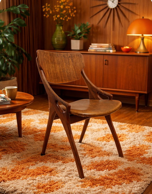 Silla danesa Arne Hovmand-Olsen 1960 retro