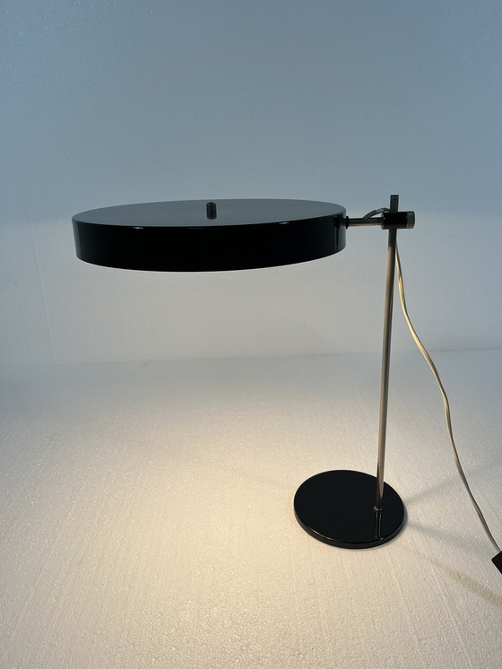 Image 1 of Lampe de bureau réglable noire 1950's