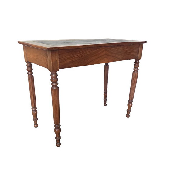 Image 1 of Antica scrivania inglese in radica di noce, circa 1860