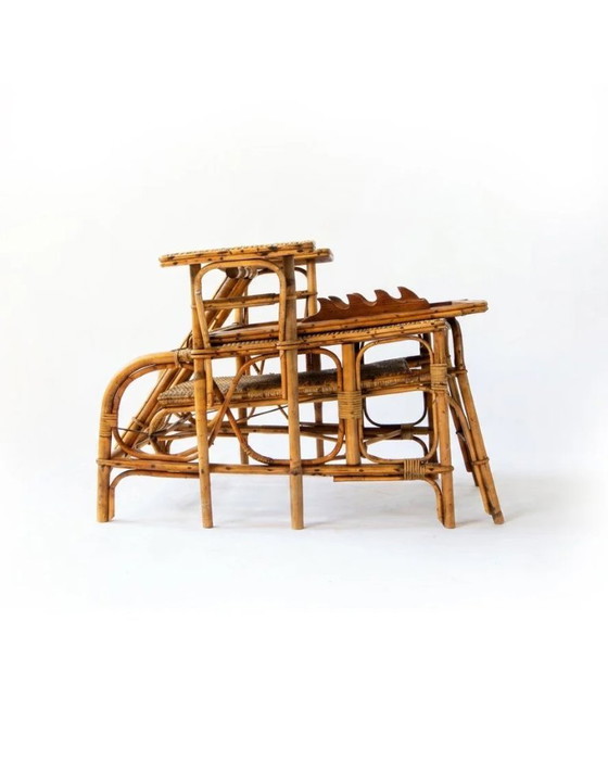 Vintage French Riviera Rattan Recliner Chair, 1920s – Adjustable recliner chair (photo 4 of 8)