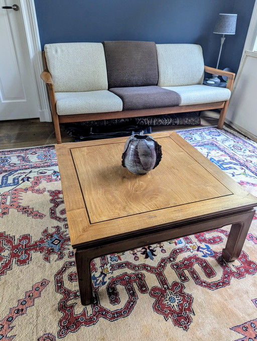 Antique coffee table Chinese Asian solid wood