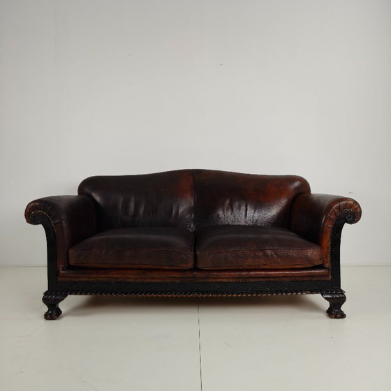 Image 1 of Panca da club Camelback in stile country dei primi del XX secolo