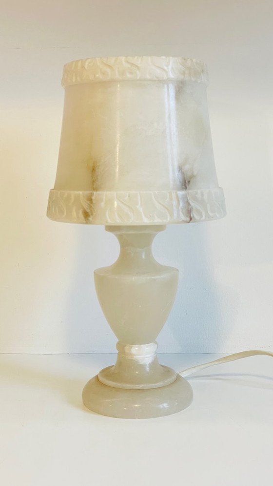 Image 1 of Geometrische albasten lamp, jaren 70