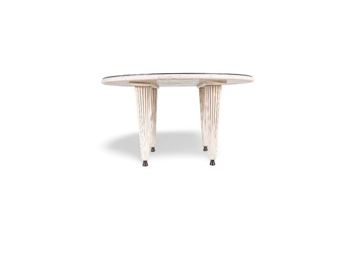 Vintage dining table, boho chic, wickerwork studio Schütz, bamboo, rattan
