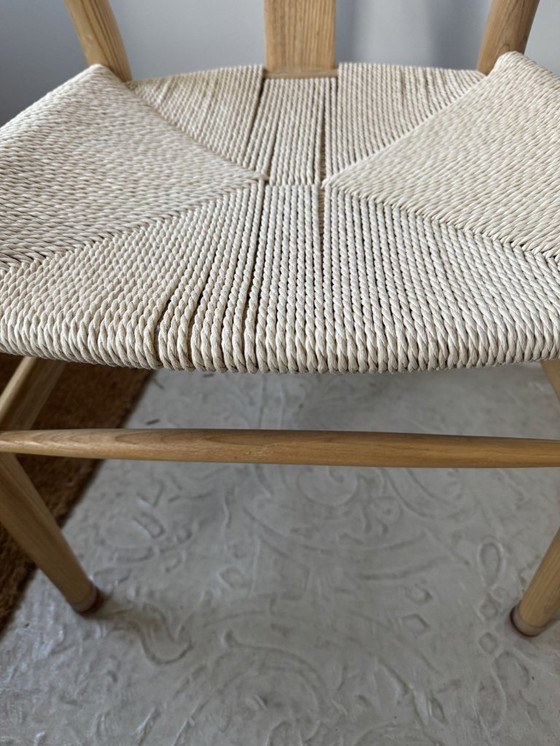 Image 1 of Sedie da pranzo in legno Wishbone (set di cinque)