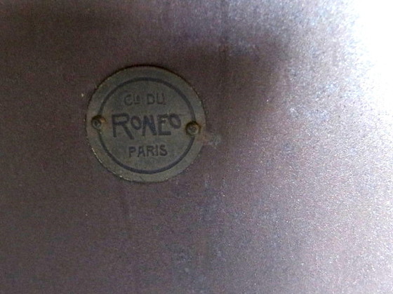 Image 1 of Piccola scrivania in metallo con ribalta di Roneo, Francia anni '20