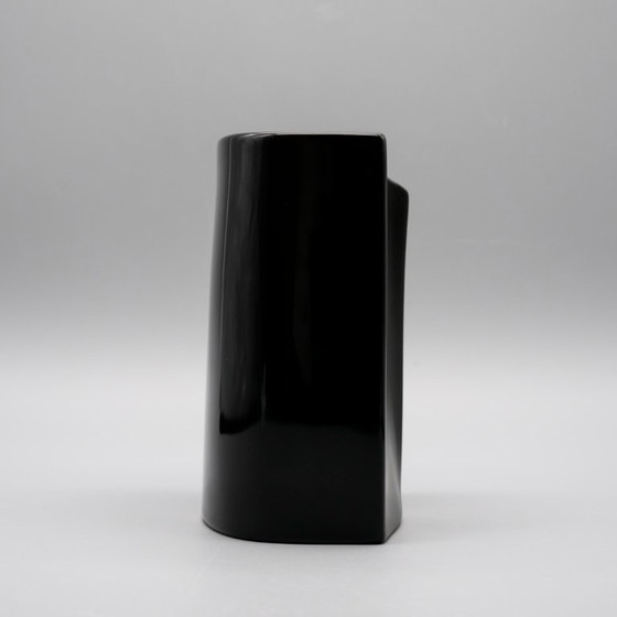 Image 1 of Rosenthal Studio-Line “Owl” Vase Wolf Karnagel 60s Porcelaine Noire Modernism