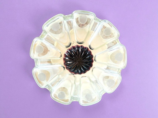 Flower glass flush mount ceiling or wall light