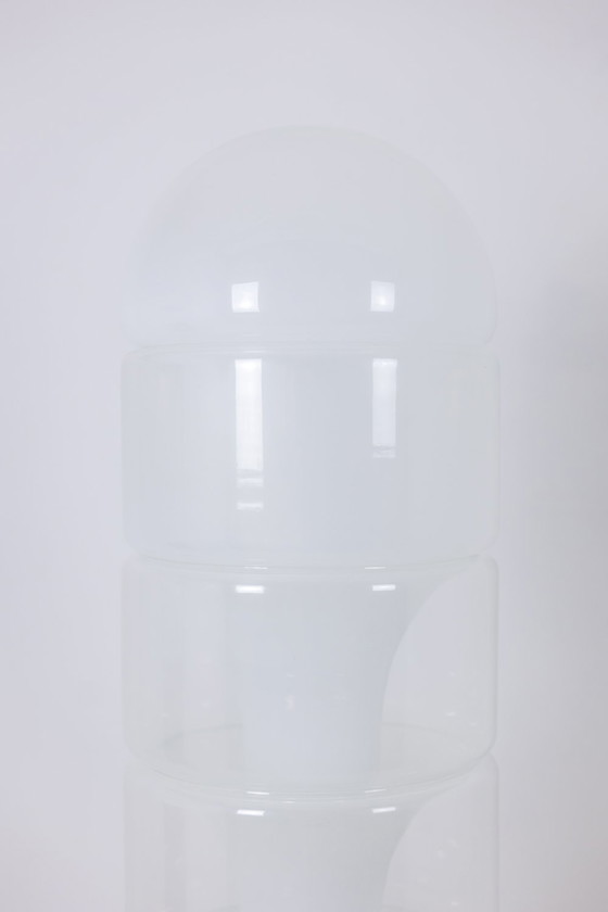 Image 1 of Lámpara de pie "Columna" en cristal opalescente. Años 70/80.