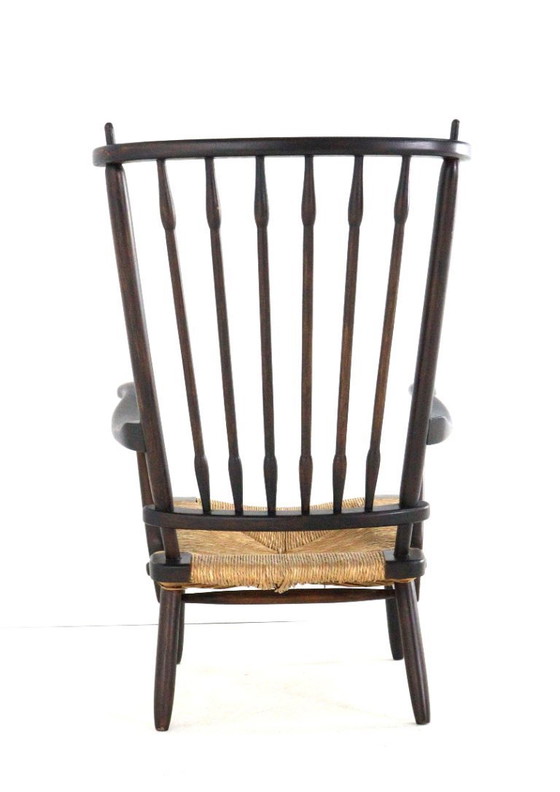 Image 1 of De Ster fauteuil spijlenstoel vintage 