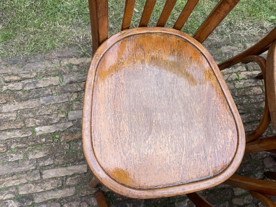 Image 1 of 7 sillas de bistró Baumann, sillas de cocina, años 50, Francia