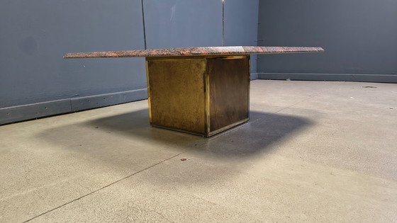 Image 1 of Grote vintage granieten salontafel van Belgochrom, jaren 80.