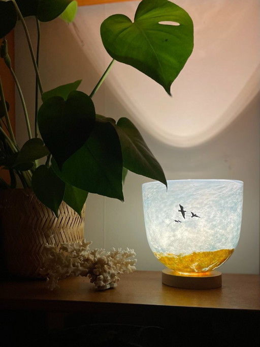 Bol Kosta Boda « Birds » par Kjell Engman — Custom Light Edition, signé