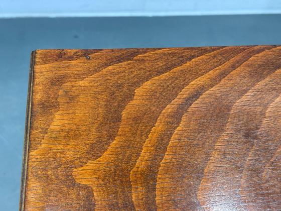 Image 1 of Art Deco Beech Tambour Office Cabinet, Czechoslovakia 1940s