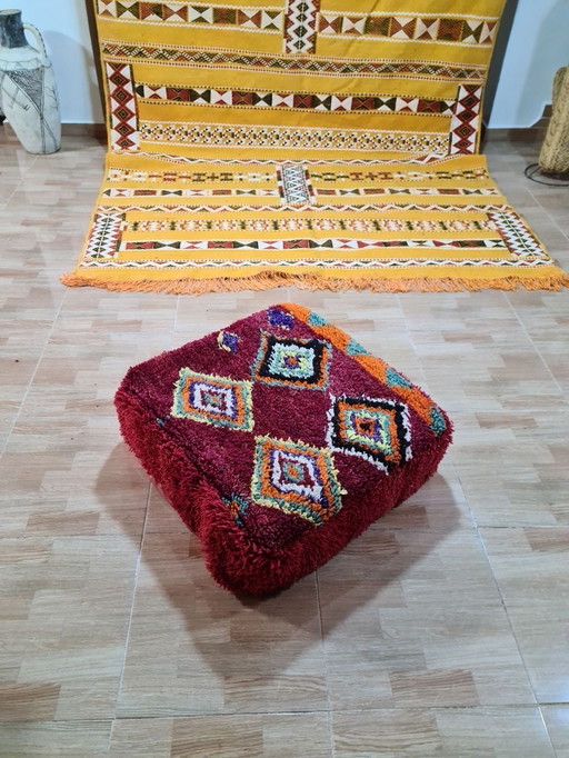 Pouf berbère traditionnel 60/60/20cm