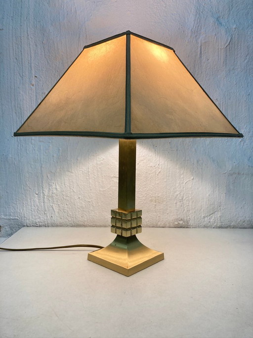 Lampada da tavolo di Kaiser Leuchten con base in ottone, stile Hollywood Regency anni '70/'80.