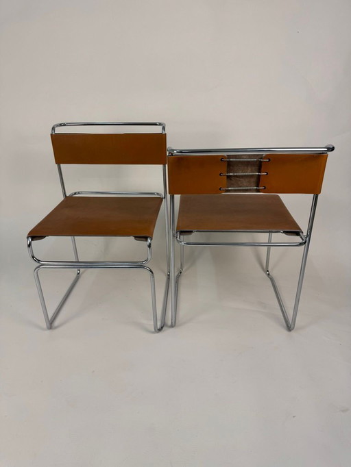 1v2 Libellula chair Giovanni Carini Planula 70s vintage leather