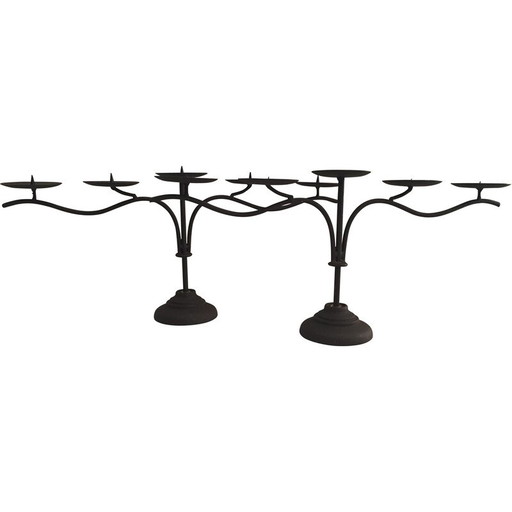Vintage candlestick in cast iron
