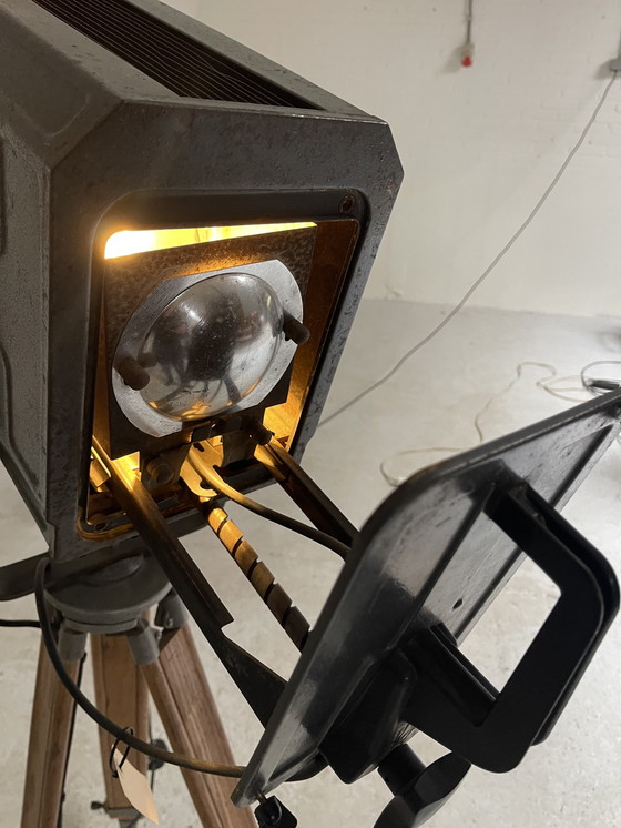 Image 1 of Lampe sur pied de théâtre, style industriel rétro art déco