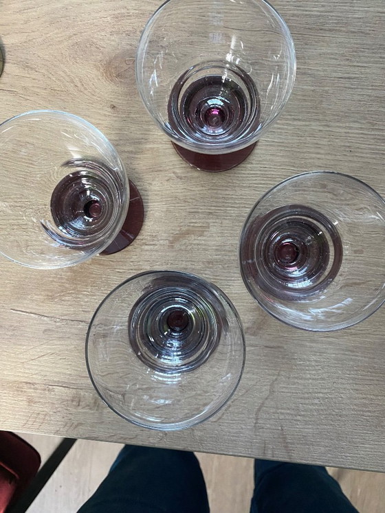 Image 1 of Kristalunie Maastricht vier Weingläser 1935