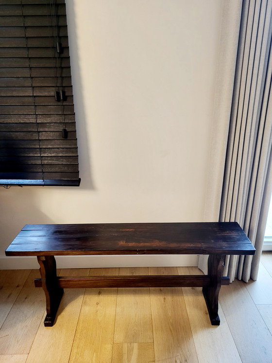 Image 1 of Vintage Wooden Bench, 112 Cm