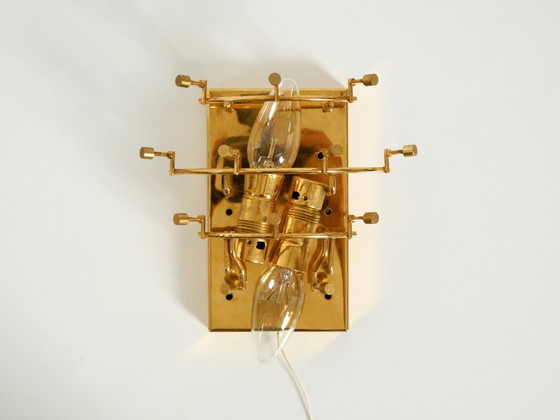 Beautiful Original 1960s Kinkeldey Crystal Glass And Brass Wall Lamp – Wall lights (photo 12 of 20)