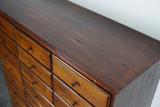 Image 1 of Armoire d'apothicaire ancienne en chêne français, début du XXe siècle