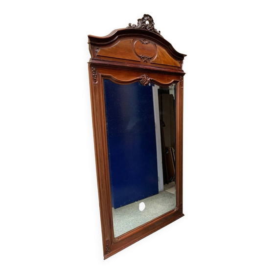 Vieux miroir en acajou. (photo 6 of 6)