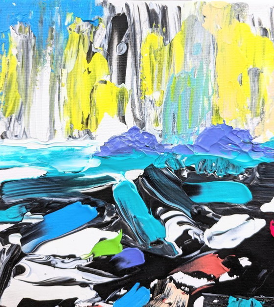 Image 1 of CAPE CORNWALL BRISONS ORIGINAL ACRYLIC PAINTING SEASCAPE CANVAS NIGEL WATERS ART