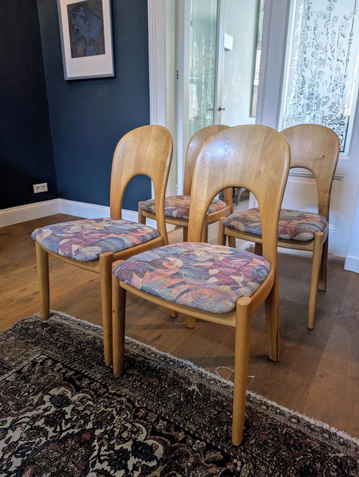 4x Niels Koevoed Dining Chairs Danish Vintage Design