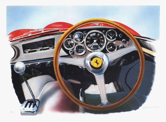Image 1 of Jean HIRLIMANN Ferrari 250 GTO - 8 Gesigneerde lithografie