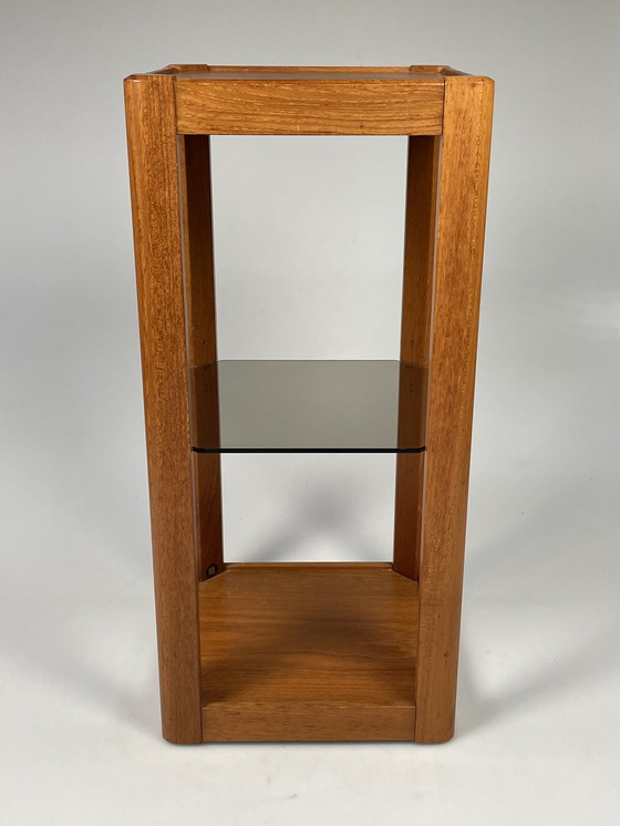 Image 1 of Vintage Pilaar / Etagère / Plantenstaander, Uldum Mobler, Denemarken 1970's