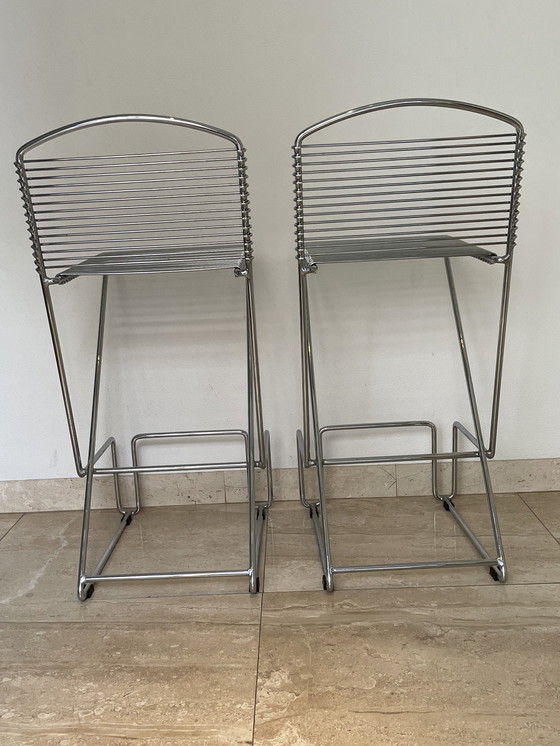 Image 1 of Juego de 2 taburetes de bar Till Behrens, años 80, posmodernos