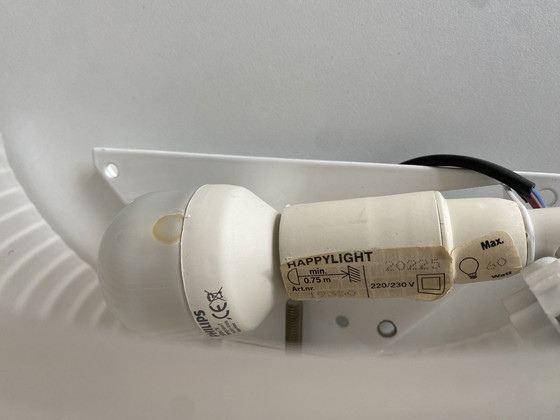 Image 1 of Lampada da parete vintage in vetro smerigliato - Lampada da parete Happylight, anni '80