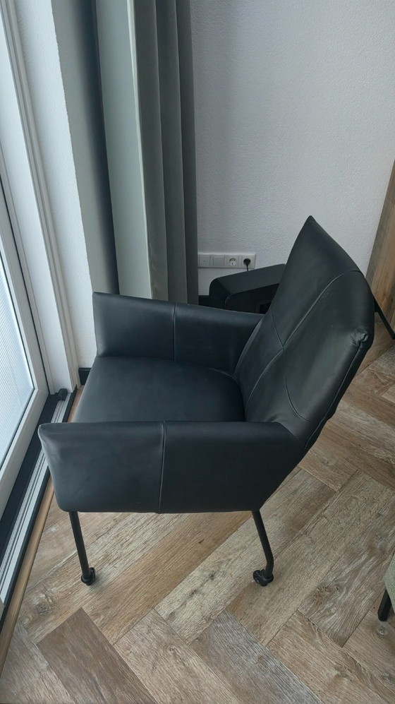Enzo Luca Dining chairs - Black leather – Metal (photo 2 of 5)