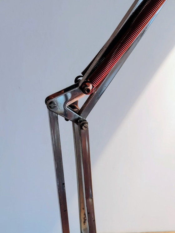 Image 1 of Terry Hala architectural industrial  table lamp. by H. Busquet for Hala,