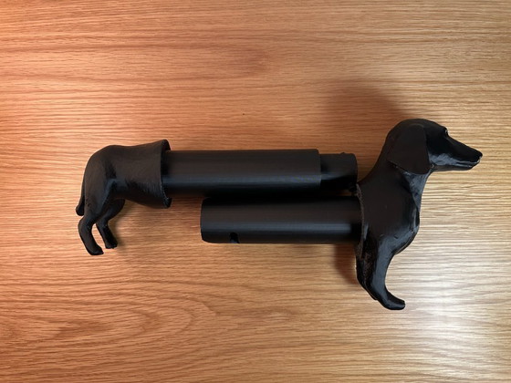 Image 1 of Dachshund Paper Towel Holder | Black