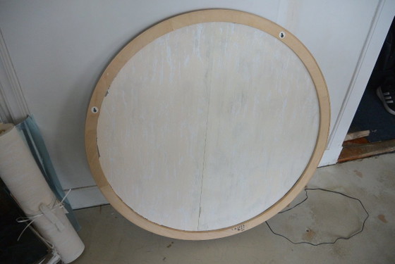 Moon landscape mirror 60 cm round – Tonny Sixxx, Glass, Wood (photo 11 of 12)