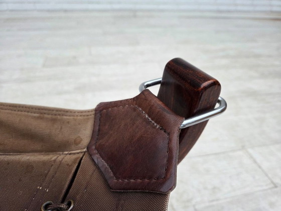 Image 1 of Jaren 70, Noors ontwerp van Sigurd Ressel, loungestoel met voetenbank, model "Falcon".