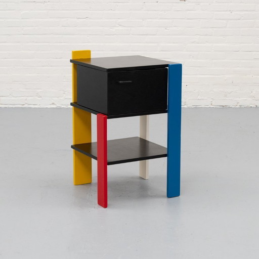 Rietveld Stijl Bijzettafel 80's