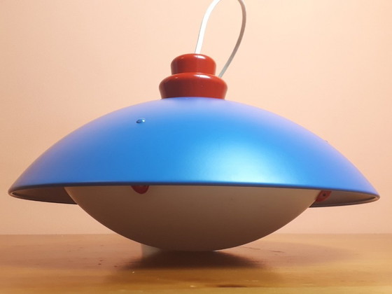 Image 1 of Vintage plafondlamp Ikea SMYG Memphis-stijl Ufo-paddenstoellampontwerp Maria Vinka