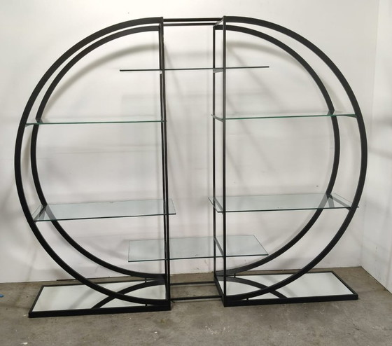 Art Deco design room divider, Sideboard cabinet, Glass, Transparent (photo 3 of 5)
