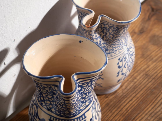 Pair of Vintage Glazed Ceramic Jugs, Central Europe, circa 1950 #3, Crockery (photo 2 of 10)
