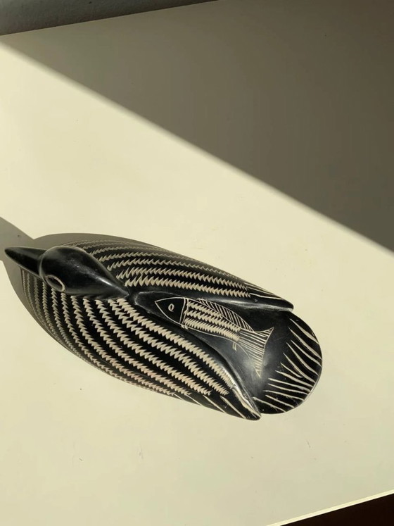 Image 1 of Inuit-Specksteinskulptur eines Seetauchers (Kanada)
