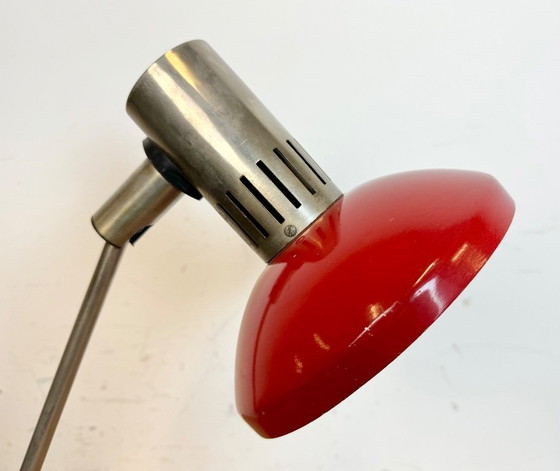 Image 1 of Vintage Red East German Table Lamp from AKA Leuchten, 1970s